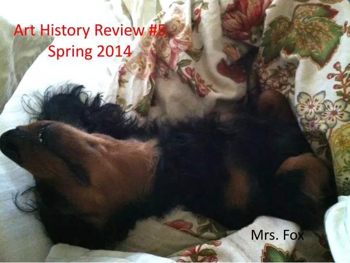 art history review 5 spring 2014