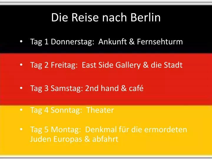 die reise nach berlin