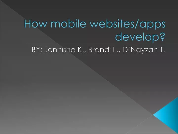 how mobile websites apps develop