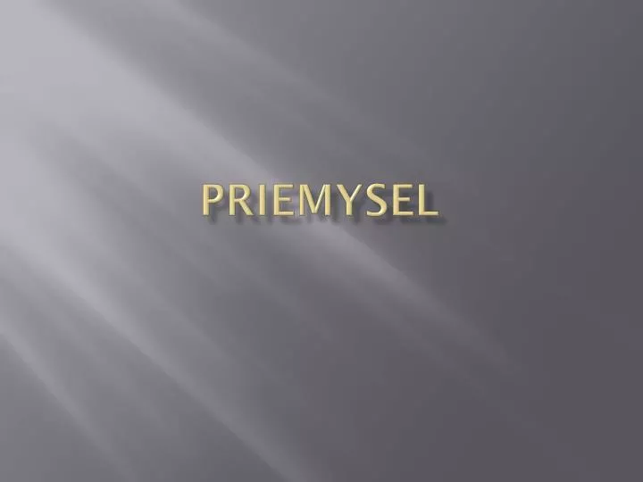 priemysel