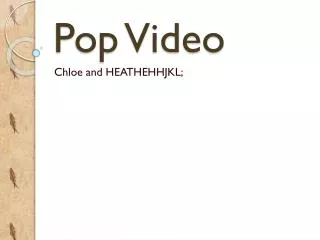 Pop Video