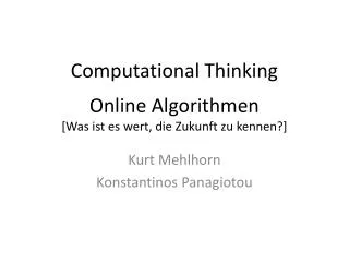 computational thinking online algorithmen was ist es wert die zukunft z u kennen