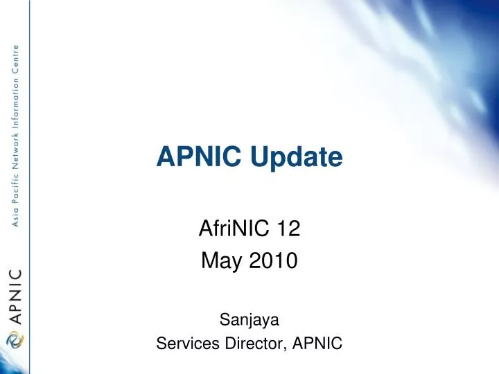 apnic update