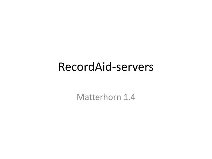recordaid servers