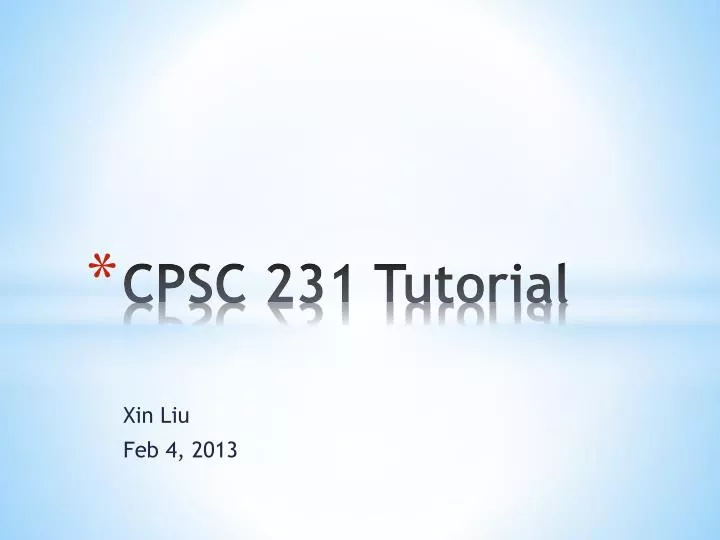cpsc 231 tutorial