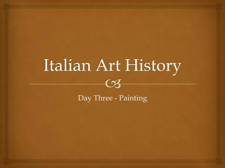 italian art history