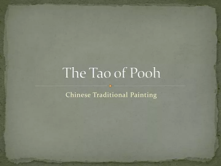 the tao of pooh