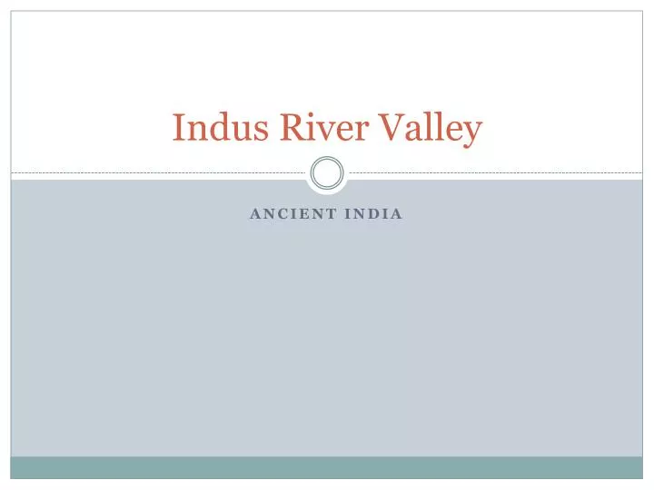 indus river valley
