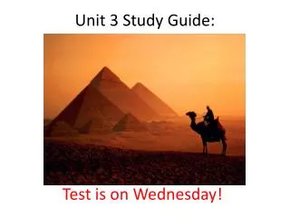 Unit 3 Study Guide: Ancient Egypt