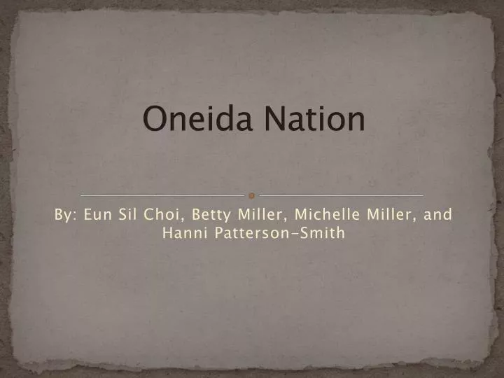 oneida nation