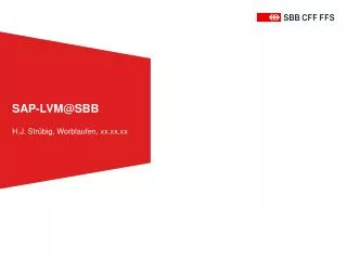 sap lvm@sbb