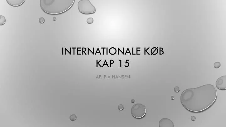 internationale k b kap 15