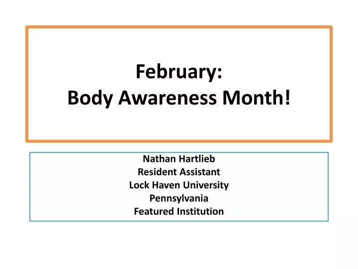 february body awareness month