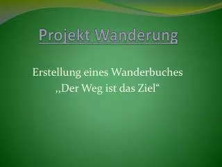 projekt wanderung