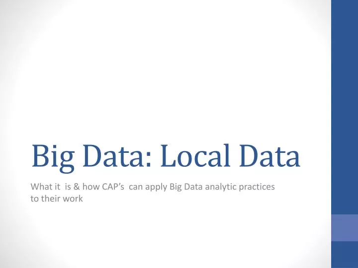 big data local data