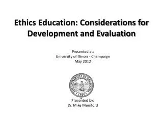 Ethics Education: Considerations for Development and Evaluation