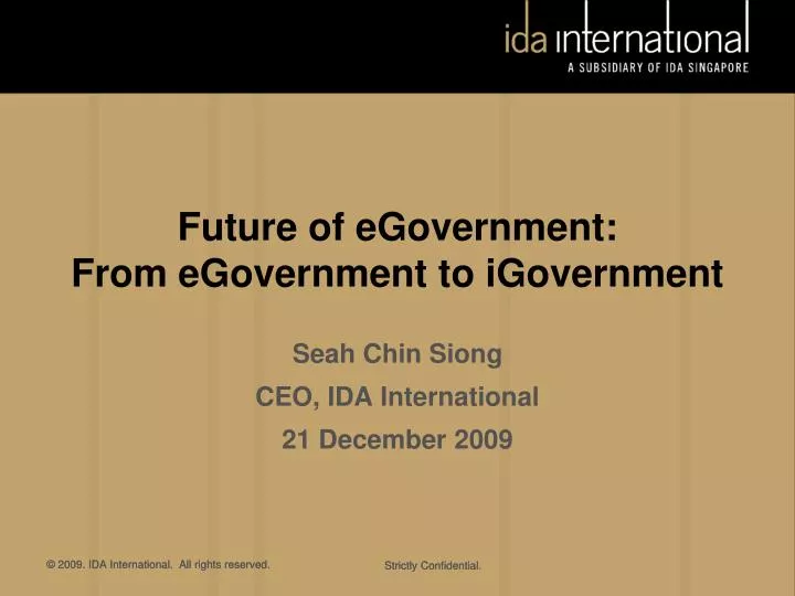 future of egovernment from egovernment to igovernment