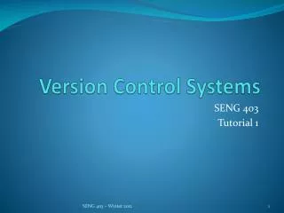 Version Control Systems