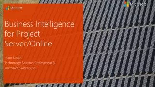 Business Intelligence for Project Server/Online