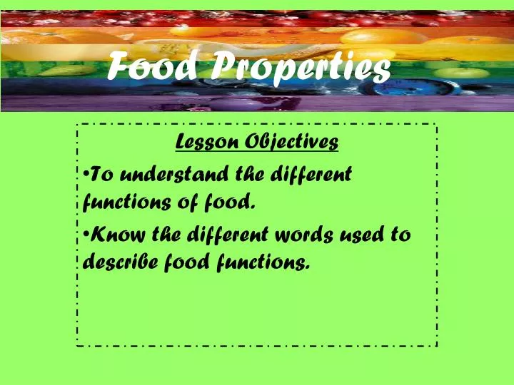 food properties