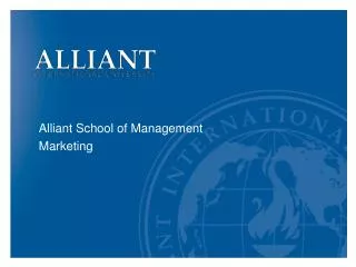 Alliant School of Management Marketing