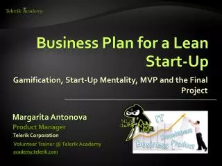 Business Plan for a Lean Start-Up