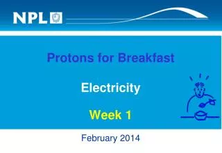Protons for Breakfast Electricity Week 1