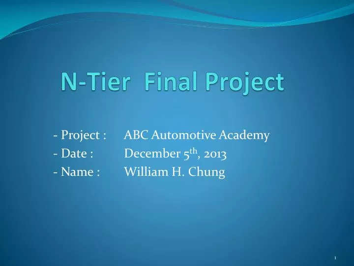 n tier final project