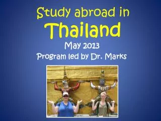 Study abroad in Thailand