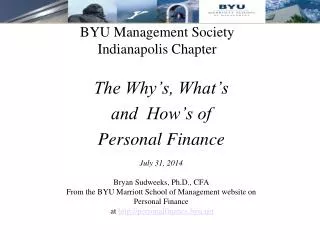 BYU Management Society Indianapolis Chapter