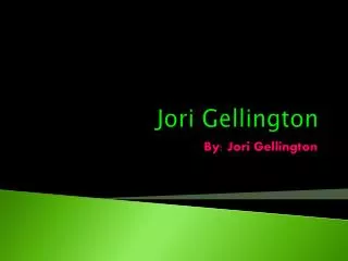 Jori Gellington