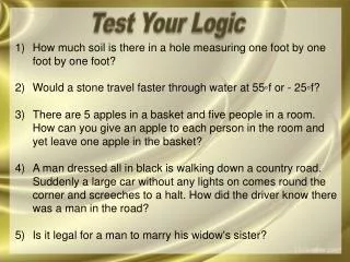 Test Your Logic