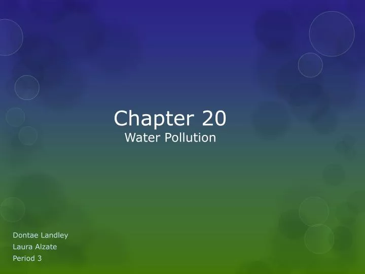 chapter 20 water pollution