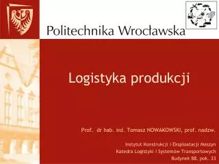 logistyka produkcji