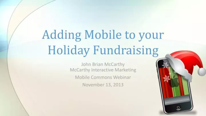 adding mobile to your holiday fundraising