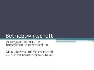 betriebswirtschaft