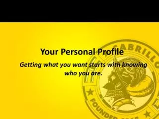 Your Personal Profile