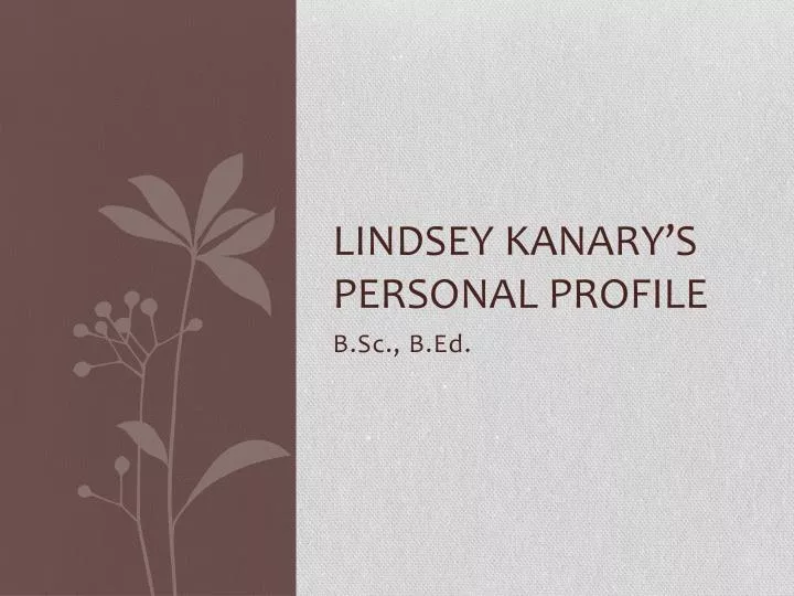 lindsey kanary s personal profile