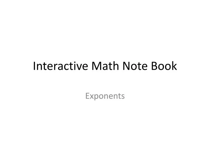 interactive math note book