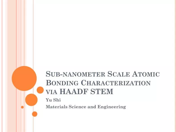 sub nanometer scale atomic bonding characterization via haadf stem