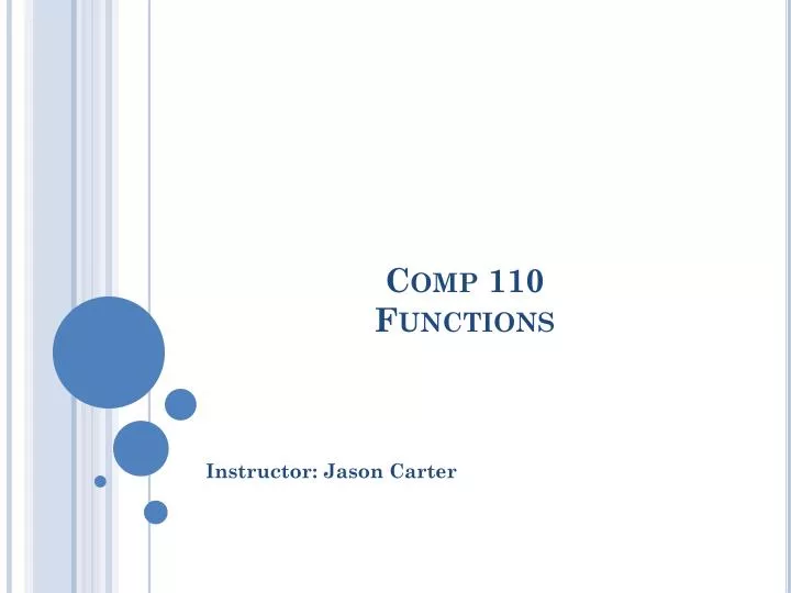 comp 110 functions