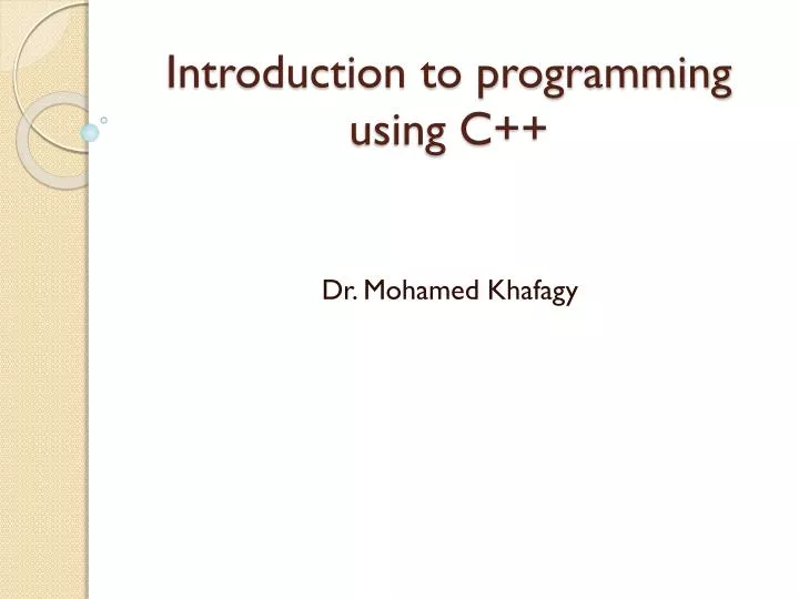 introduction to programming using c