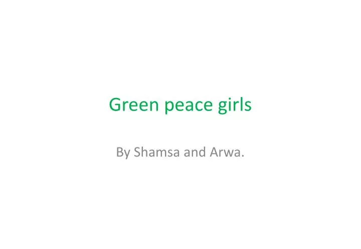green peace girls