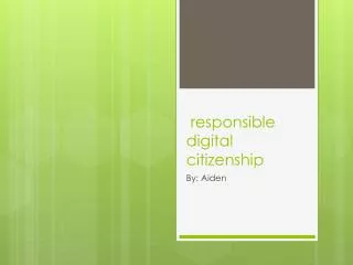 responsible digital citizenship
