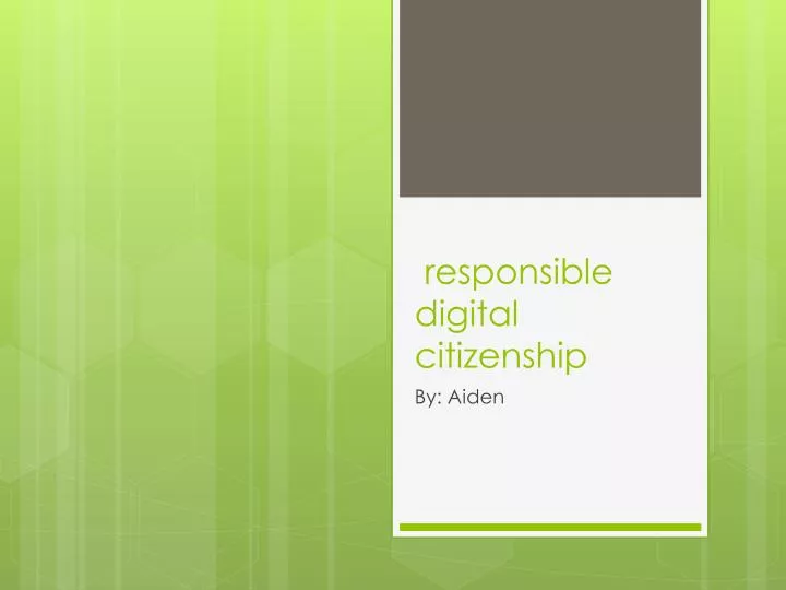 responsible digital citizenship