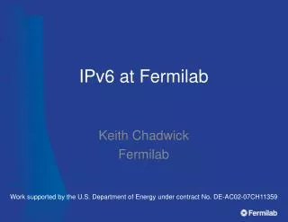 IPv6 at Fermilab