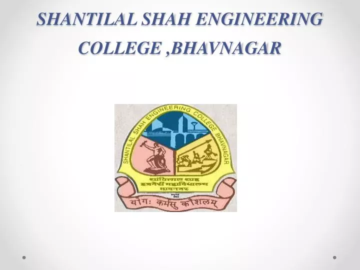 shantilal shah engineering college bhavnagar