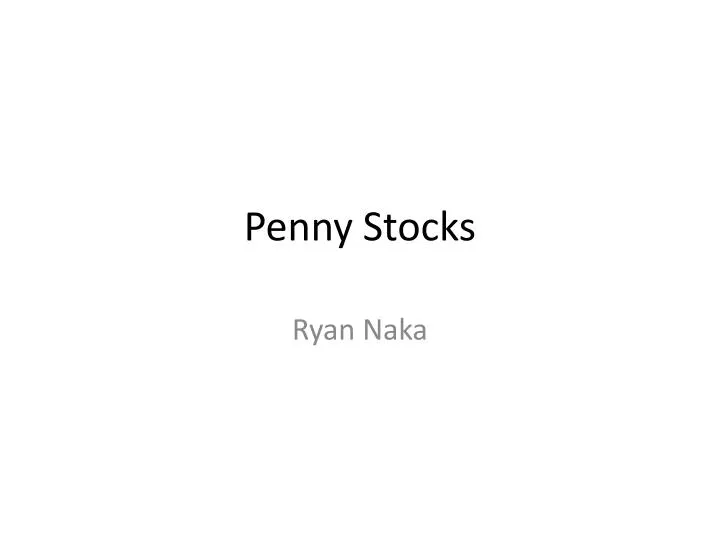 penny stocks