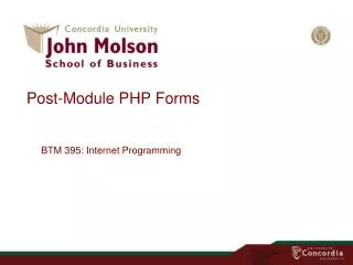 Post-Module PHP Forms