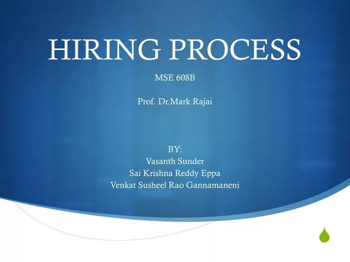 hiring process